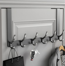 Gerhannery Over Door Hanger, Heavy Duty Hooks Black-6