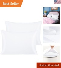 Luxury Egyptian Cotton Queen Pillowcases - Set of 2, 500 Thread Count, White