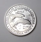 $7 999 PURE SILVER Maui California Hotel CASINO GAMING TOKEN Sam Boyd's Dolphins