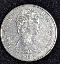 1985 New Zealand 10 Cents Circulated KM# 41.1