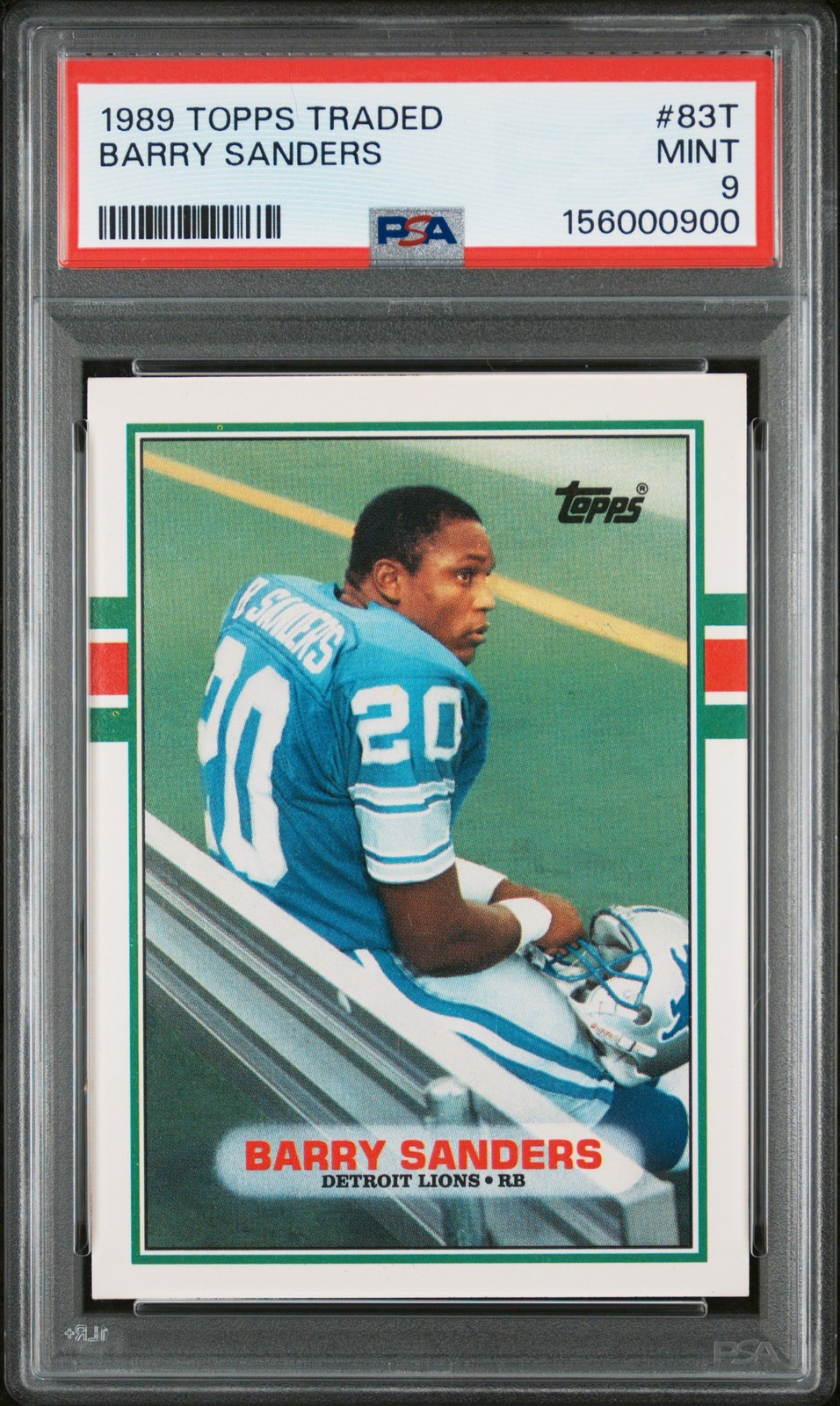 1989 TOPPS TRADED #83T BARRY SANDERS ROOKIE RC PSA 9