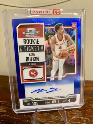 Panini Contenders Optic 23-24 Kobe Bufkin Hawks Rookie Auto Variation Blue SN49