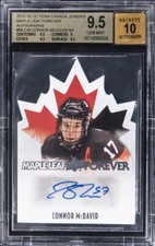 2015-16 Connor McDavid UD TEAM CANADA AUTO Rookie #ML-CM BGS 9.5 Beckett 10 
