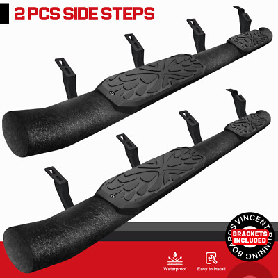 FOR 24-26 Toyota Tacoma Double/Crew Cab 3.5'' Step Curved Running Boards Nerf Bar