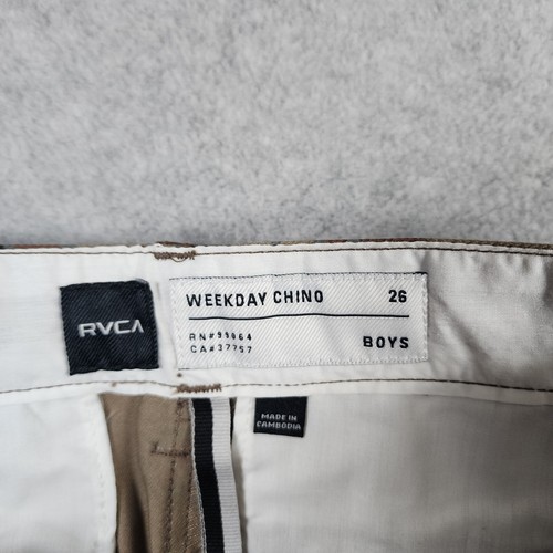 NWT RVCA Boy's Camouflage Regular Fit Weekday Chino Pants Sz 26 - Picture 14 of 18