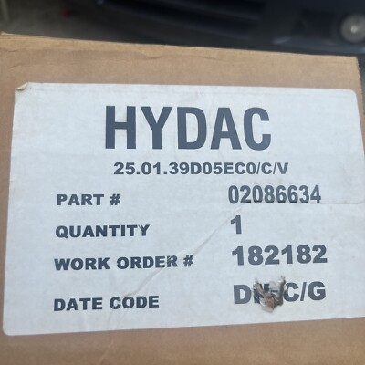NOS HYDAC 2086634 25.01.39D05EC0/C/V Filter Assembly 
