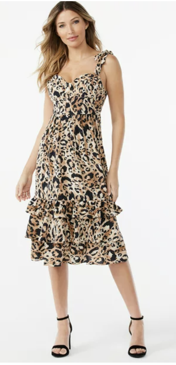 Leopard Animal Print Dress Bustier Midi Sophia Sofia Vergara Jeans L, XXL,  XXXL | eBay