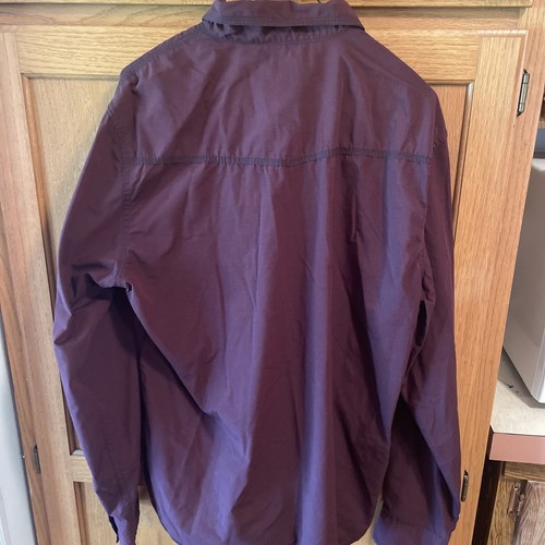 Decree Button Up Shirt Dark Red Mens Size Large - Picture 4 of 4