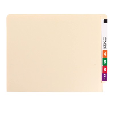 End Tab File Folder Shelf-Master Reinforced Straight-Cut Tab Letter Size Mani...