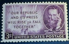 US Scott  946 Joseph Pulitzer  3c MNH OG F-VF