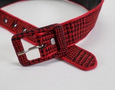 Belts by Nadim 26 Waist Los Angeles California Red 5902 Made in USA Vtg