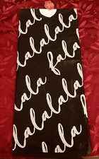 Tree Skirt, Falala, Black / White, 48 Inches, Christmas, Seasonal Holiday