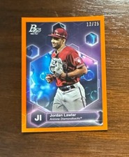 2022 Bowman Platinum Precious Elements #PE-25 Jordan Lawlar Orange Foil #’d /25