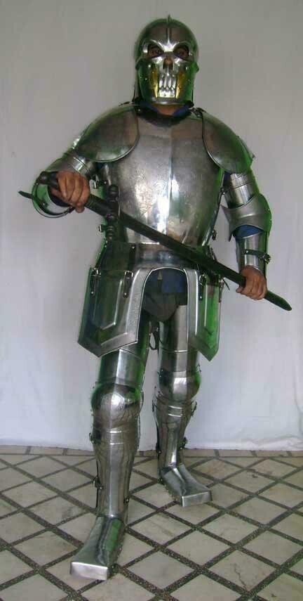 Knight Suit of Armor Doom Crusader Full Body Combat Set with Helmet-image