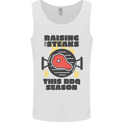 Raising the Steaks Funny BBQ Grill Mens Vest Tank Top