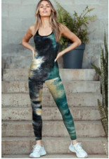 Tye Dye Yogo Leggings and Top Set Various Colours