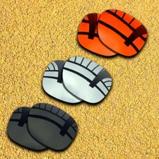 3 Sets Lenses Replacement for-Oakley Beckon Polarized-Black Silver Orange Red