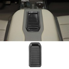 Carbon Fiber Armrest Storage Box Decor Cover Trim For Chevy Silverado Gmc 2019