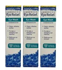 3 PACK Of Bausch & Lomb Advanced Eye Relief Eye Wash 4oz each - EXP  1/26 +