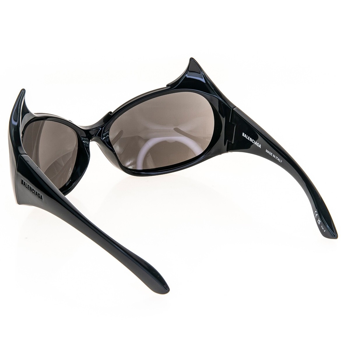 BALENCIAGA GOTHAM 0284 Black 001 Fashion Bat Spike Mask Wrap BALENCIAGA GOTHAM 0284 Black 001 Fashion Bat Spike Mask Wrap