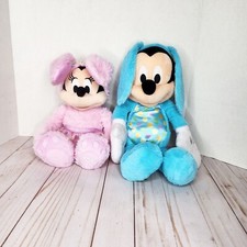 Disney Mickey and Minnie Easter Bunny Plush - 12" and 18  