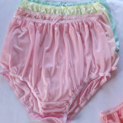 6 Plus Underwear Women Panties Silky Light Soft Nylon Briefs High Waist 44"-50" - Picture 8 of 14