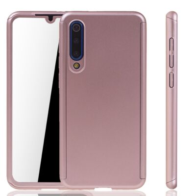 Handyhülle Schutz Case für Xiaomi Mi 9 SE Full Cover Displayschutz Bumper Rosa