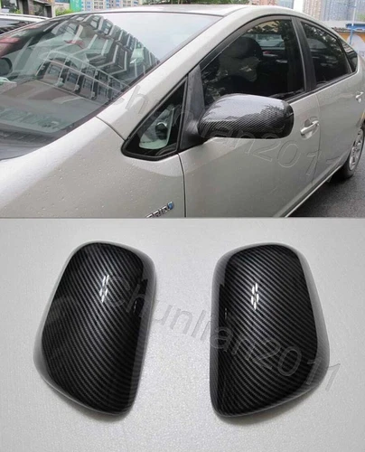 Carbon Fiber Mirror Cover Trim For 09-13 Toyota Corolla 2pcs Prius Yaris