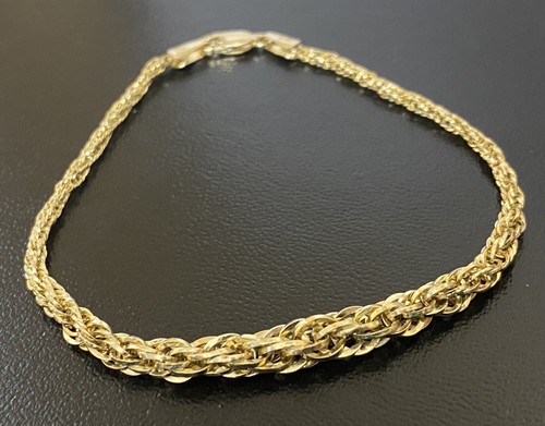 10k Yellow Gold Graduated ROPE CHAIN 8 