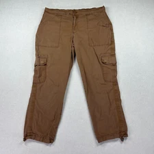 Social Standard by Sanctuary Cargo Pants Size Large Brown Cotton Blend Ankle