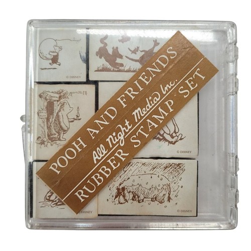 Pooh and Friends Set of 6 Rubber Stamps All Night Media Disney 2of3
