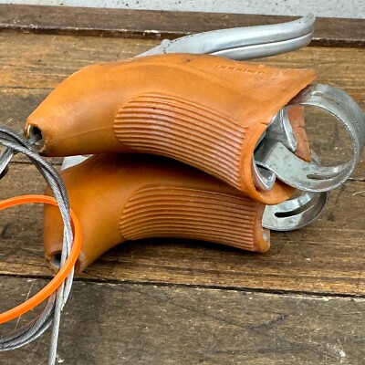 ◆ブリジストン◆バトラックスBT39◆110/70-17＆140/70-17◆ Vintage Shimano BL-Z306 Brake Levers Set Gum Hoods Drillium Non