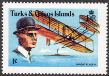 1978 Turks and Caicos Is. SC# 347 - Wilbur Wright and Flyer - M-NH