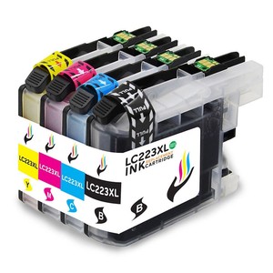 4 Cartuchos Tinta Non Oem Brother LC223 LC-223 DCP-J4120DW MFC-J4420DW  J4620DW | eBay