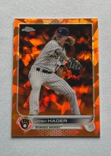 2022 Topps Chrome Sapphire MLB Josh Hader #487 Brewers Orange Refractor /25