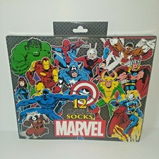 Marvel 12 Days Of Socks Men  s Shoe size 6-12 - Brand New
