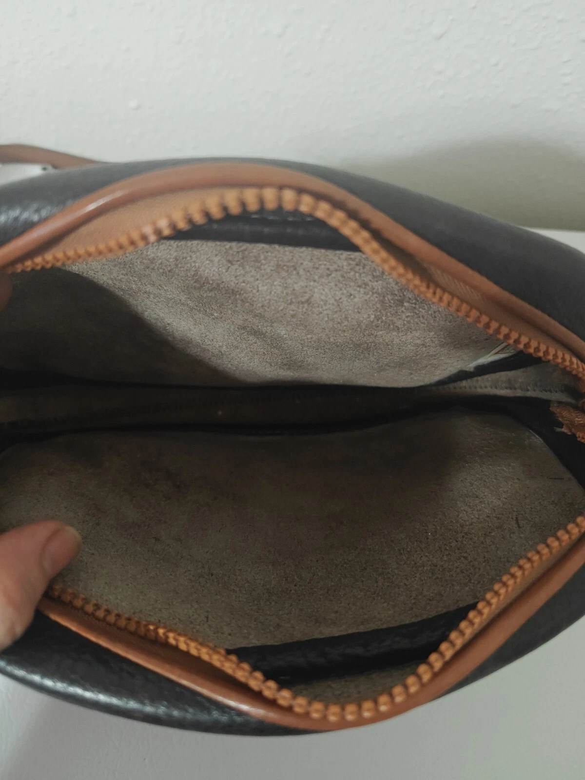 DOONEY & BOURKE Borsa a tracolla vintage Dooney and Bourke in pelle marrone