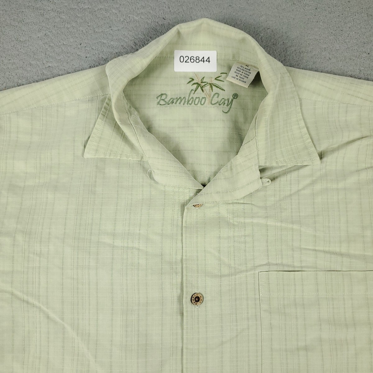 Camicia Estiva Uomo Bamboo Cay A Maniche Corte – Sempre 5 In Punto – Ricamo Tropicale Con Pappagallo