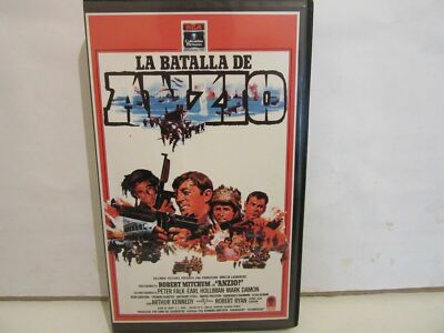 La Batalla De Anzio - Robert Mitchum - VHS - RCA - 1989 - Spain