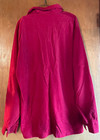 VTG 80's JCPenney Pullover Shirt Mens XL Red Velour Collared Buttons L-Sleeves — photo 2