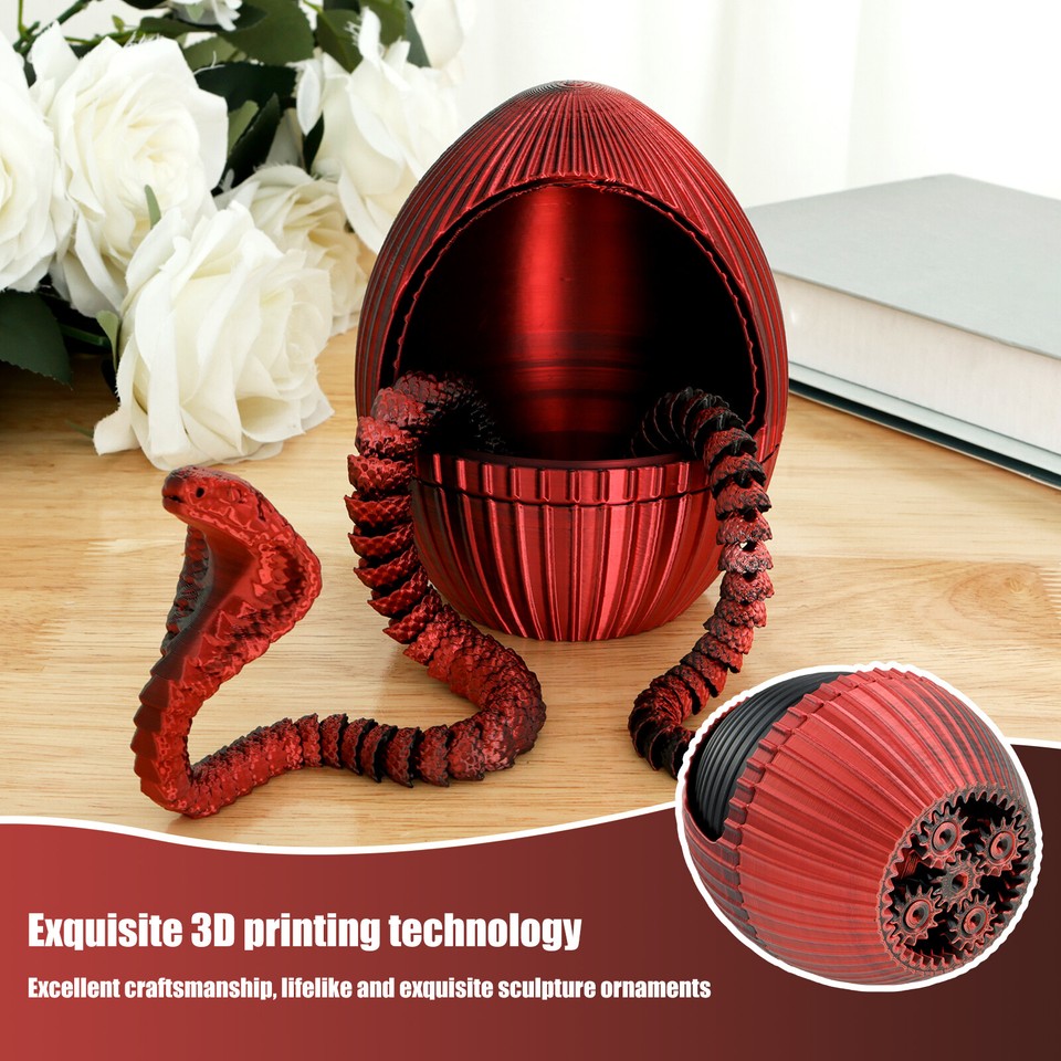 3D Printed Snake Egg Vivid 3D Printed Snake in Egg Creative 3D Printed ...