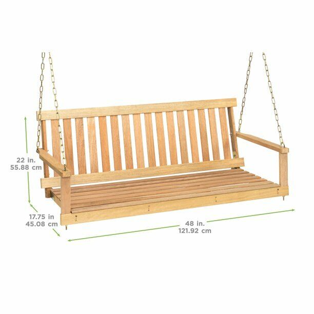 Porch Swing Chains Traditional Wooden Outdoor Patio Hanging Product Trust Wood