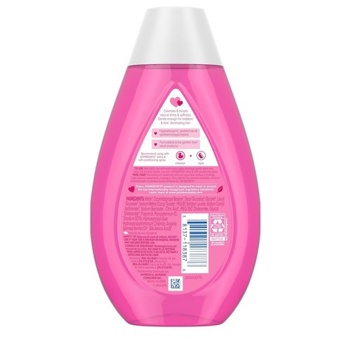 Johnson's Kids Shiny & Soft Tear-Free Shampoo, Argan Oil & Silk, 13.6oz - Picture 9 of 9