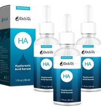 3 Pack Hyaluronic Acid Serum for Face Moisturizing Anti Aging Serum...
