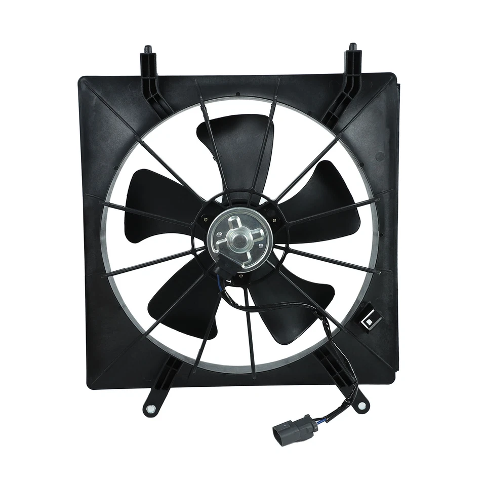 AC Condenser Radiator Cooling 120W Fan Fit 2002-2006 Honda CR-V CRV Element Pair - Image 3 of 4