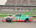 RICHARD PETTY #43 STP DAYTONA 500 CLOSE UP SHOT 8X10 GLOSSY PHOTO #4L