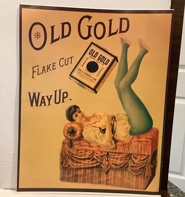 OLD GOLD FLAKE CUT Way Up TOBACCO ADVERTISEMENT CIGARETTE AD 14  X 11 