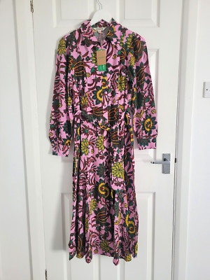 Brandneu mit Etikett Boden Martha Godet Midi-Shirtkleid Gr. 12 R rosa geblümt