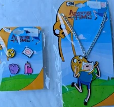 Adventure Time Necklace & Earrings - Finn the Human  & Jake the Dog  - YOU PICK