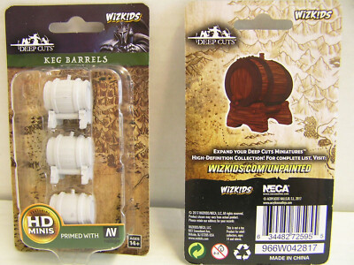 WZK72595 - D&D Pathfinder Deep Cuts - Unpainted Miniatures - Keg Barrels